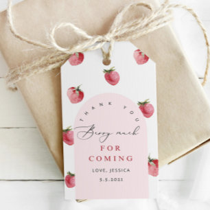 Étiquettes-cadeau Fraise merci beaucoup baies