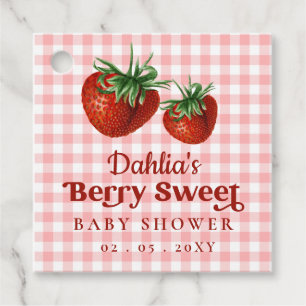 Étiquettes Cadeau Fraise rose Rouge Berry Baby shower sucré