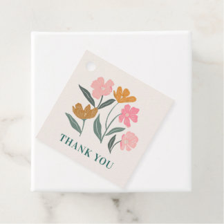 Étiquettes Cadeau Fresh Off the Market Floral Illustrated Thank You