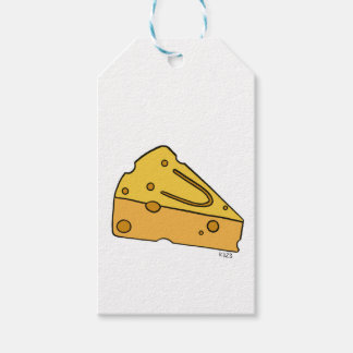 Étiquettes-cadeau Fromage mignon qui fait la gueule de fromage