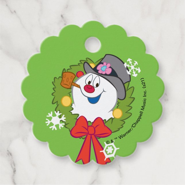 Étiquettes Cadeau Frosty the Snowman™ | Crème Frosty Holiday (Devant)