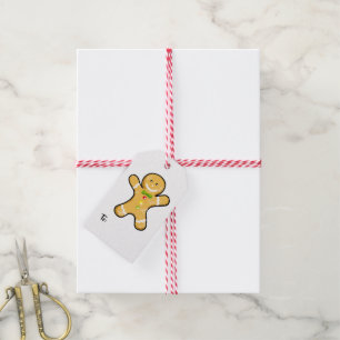 Étiquettes-cadeau Fun Christmas gingerpain cookie Cadeau Tags
