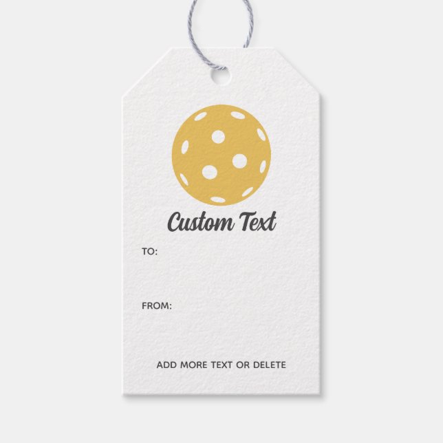 Étiquettes-cadeau Fun Pickleball Personnalisé Texte Personnalisé Fav (Devant)