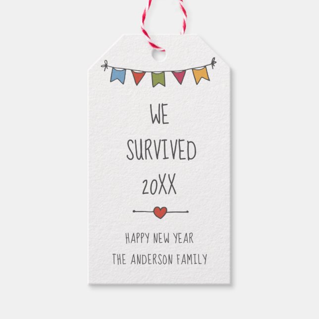 Étiquettes-cadeau Fun We Survived This Year Holiday (Devant)