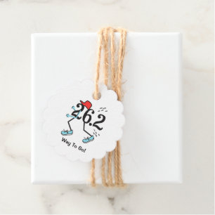 Étiquettes Cadeau Funny 26.2 Marathoner © Way to Go Marathon Runner