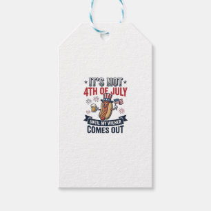 Étiquettes-cadeau Funny 4th Of July Hot Dog Vintage Patriotic Shirt_