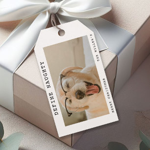 Étiquettes-cadeau Funny Animal de compagnie 'Define Naughty' Photo N