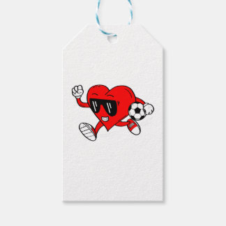 Étiquettes-cadeau Funny Coeur Football Saint Valentin Amour S