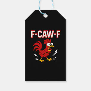 Étiquettes-cadeau Funny Crazy Rooster F-CAW-F Mème