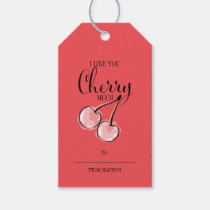 Étiquettes-cadeau Funny Fruit Pun Cherry Valentine Tags cadeaux