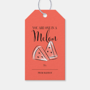 Étiquettes-cadeau Funny Fruit Pun Melon Valentine Tags cadeaux