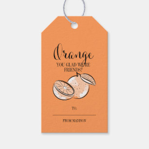 Étiquettes-cadeau Funny Fruit Pun Orange Valentine Tags cadeaux