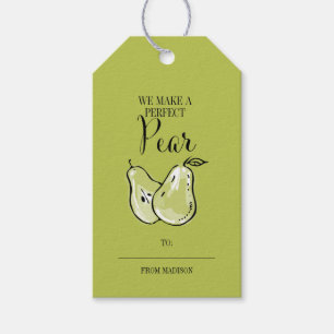 Étiquettes-cadeau Funny Fruit Pun Perfect Pear Valentine Tags cadeau