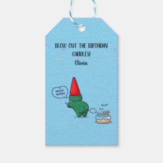 Étiquettes-cadeau Funny Gnome Fart Birthday Gift Tag 