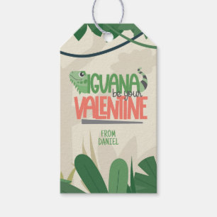 Étiquettes-cadeau Funny Personnalisé Iguana Valentine