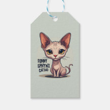 Funny Sphynx Cat Dad Cartoon Art