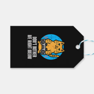 Étiquettes-cadeau Gamer Cat Dont Bother Me Meow Funny Gaming Men Boy