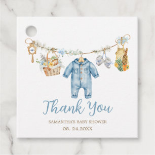 Étiquettes Cadeau Garçon Bébé Élevé Localement Carré pour Baby Showe