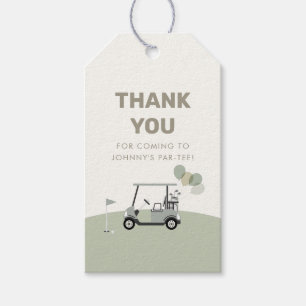 Étiquettes-cadeau Garçon' Green Hole-In-One Golf 1er Anniversaire