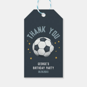 Étiquettes-cadeau Garçons Soccer Sports Merci Anniversaire de enfant