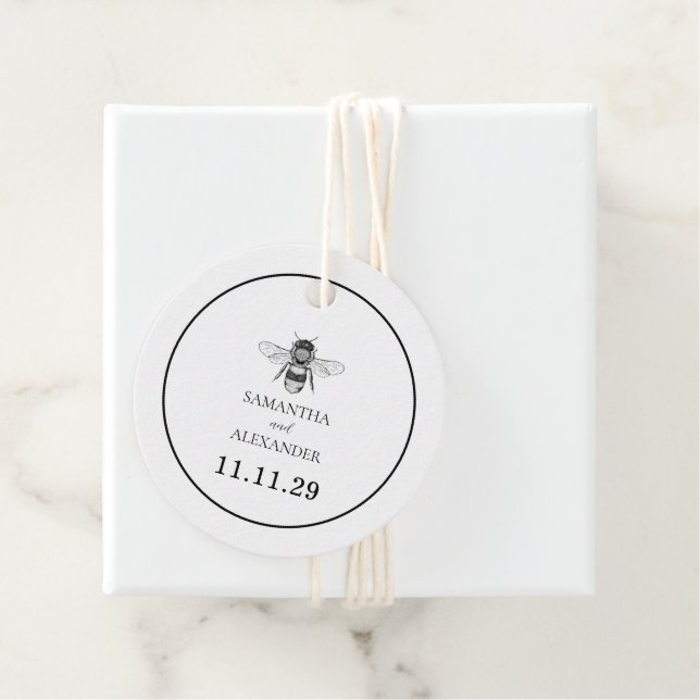 Étiquettes Cadeau Garden Bee (En situation)