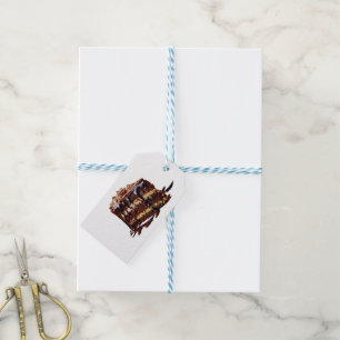 Étiquettes-cadeau Gâteau au chocolat multi-couches indulgent de Slip