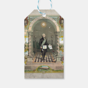 Étiquettes-cadeau George Washington comme un franc-maçon