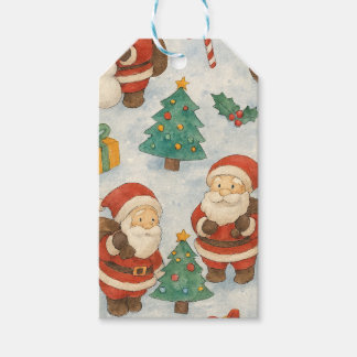 Étiquettes-cadeau Ghibli-Style Christmas Pattern