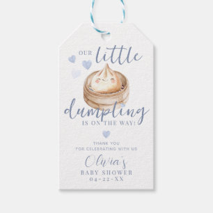 Étiquettes-cadeau Gif de remerciement Baby Shower Blue Little Dumpli