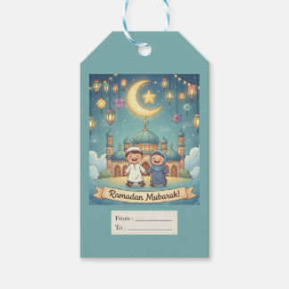 Étiquettes-cadeau Gift Tag Ramadhan Blue Cute