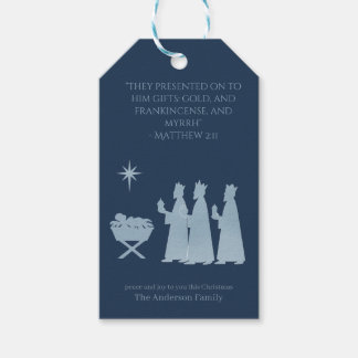 Étiquettes-cadeau Gifts of the Magi – Three Kings Nativity Scene