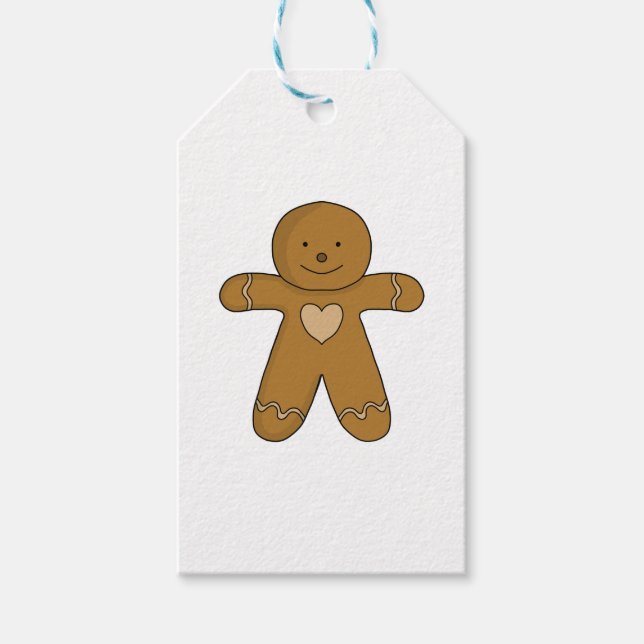 Étiquettes-cadeau GingerBread Man Christmas Cookie (Devant)