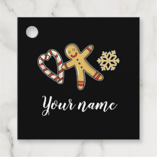 Étiquettes Cadeau Gingerbreadman Love