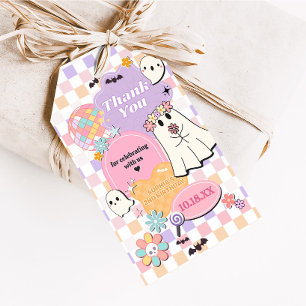 Étiquettes-cadeau Girl Retro Super Little Boo Anniversaire Favoriser