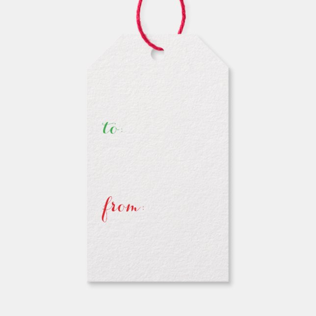 Étiquettes-cadeau Gnome  (Dos)