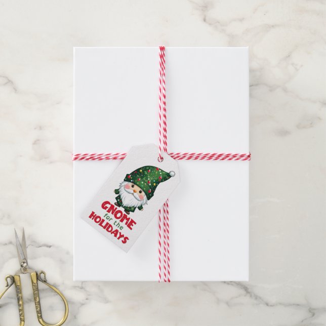 Étiquettes-cadeau Gnome Pour Les Vacances Drôle & Adorable Noël (Avec de la ficelle)