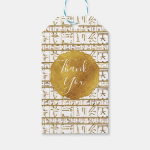 Étiquettes-cadeau Gold Blanc Égypte Glam Wedding Favor