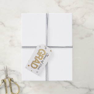 Étiquettes-cadeau Gold Foil Parties scintillant Confetti Graduation 