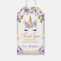 Gold Purple Unicorn Anniversaire Favoriser les éti