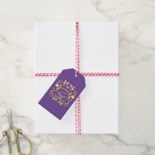 Étiquettes-cadeau GOLDEN MERRY ET BRIGHT personnalisé