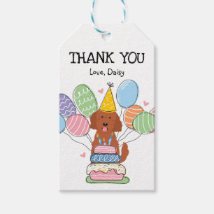Étiquettes-cadeau Goldendoodle Chien Anniversaire Fête Favoriser Tag