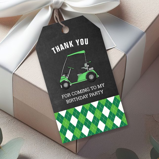 Étiquettes-cadeau Golf Anniversaire Fête Favoriser (Créateur téléchargé)
