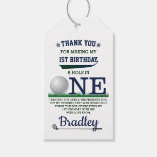 Étiquettes-cadeau Golf PAR-TEE 1er anniversaire