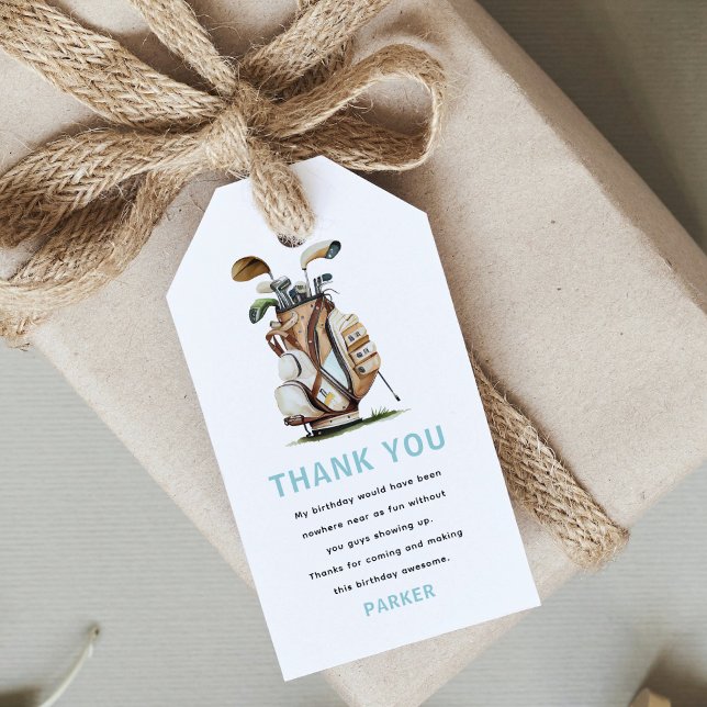 Étiquettes-cadeau Golf Partee Adulte Anniversaire (Créateur téléchargé)