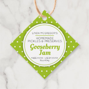 Étiquettes Cadeau Gooseberry confiture vert confiture confiture prod