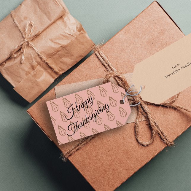 Étiquettes-cadeau Gourdes Thanksgiving Harvest modifiable (Créateur téléchargé)