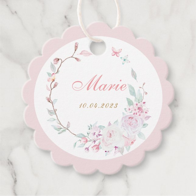 Étiquettes Cadeau ¡Gracias Bautizo Niña (Devant)