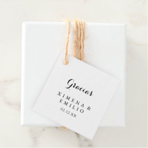Étiquettes Cadeau Gracias Mariage