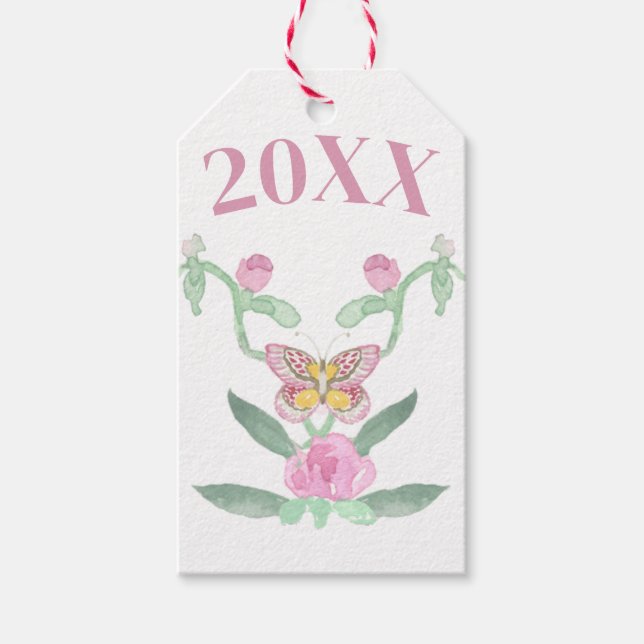 Étiquettes-cadeau Graduation sur mesure Papillon (Devant)