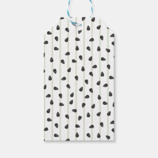 Étiquettes-cadeau Graines de pastèque minimalistes et rayures été Wr